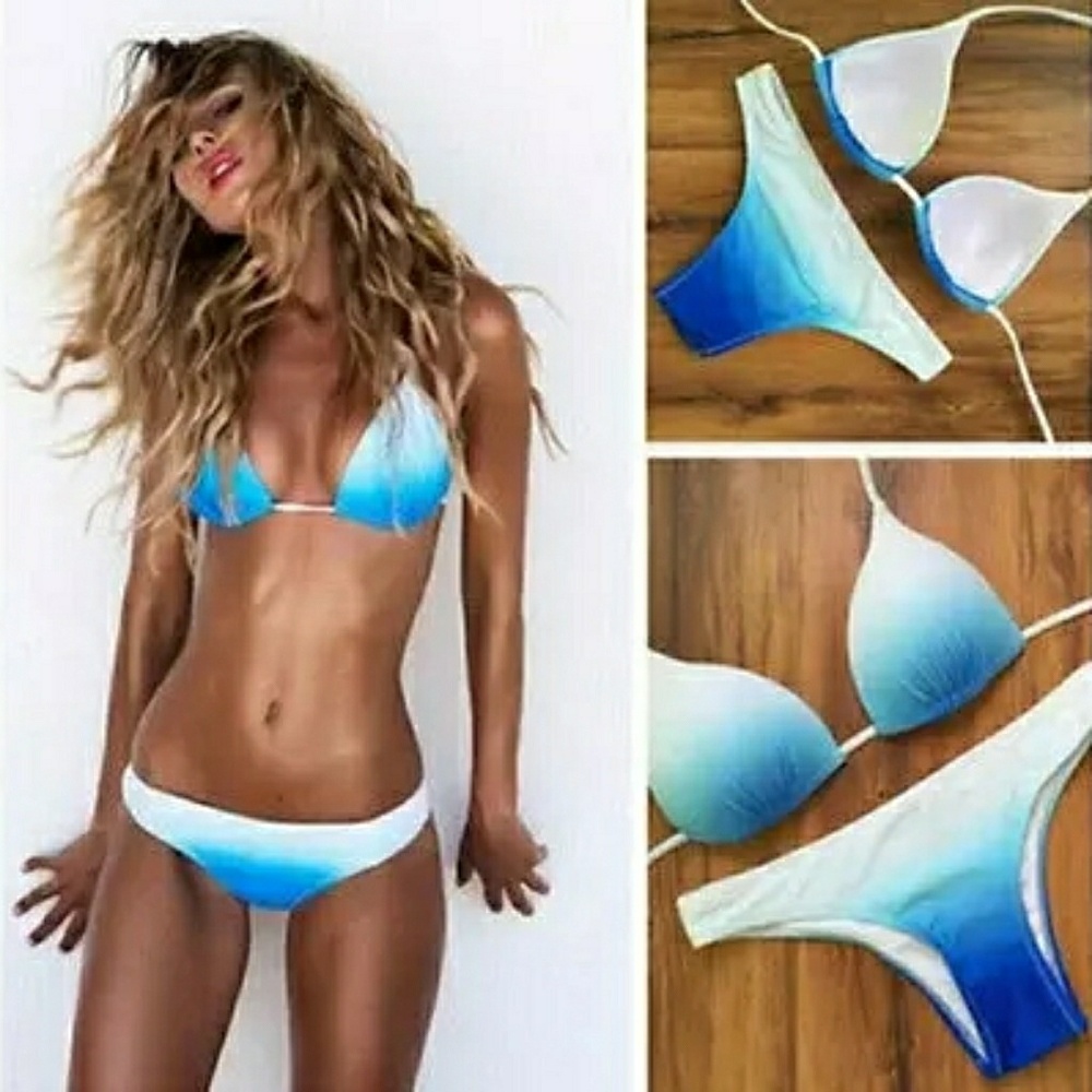 Women sexy brazilian bikini padded push up